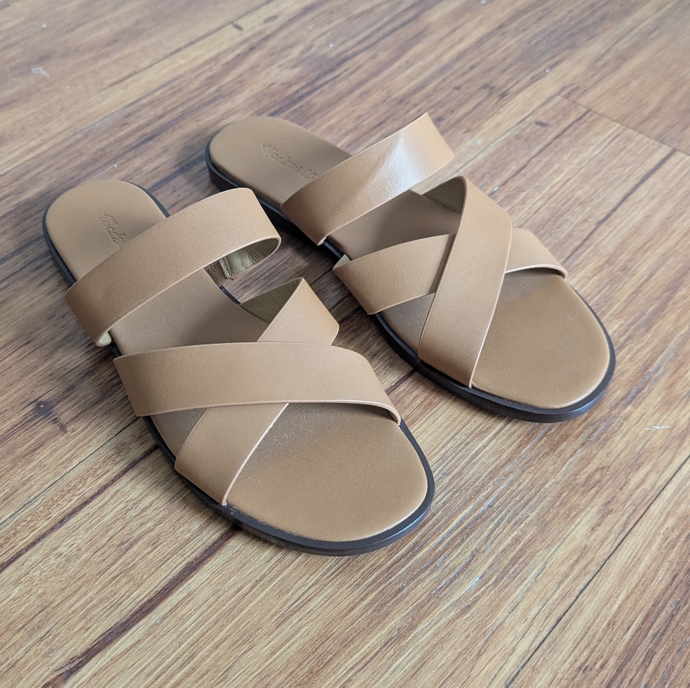 Madewell Brown Tan Strappy Sandals, Size 6.5